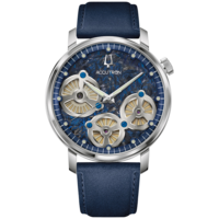 26A215 Herrenuhr Leder Blau Ø 43,5 mm