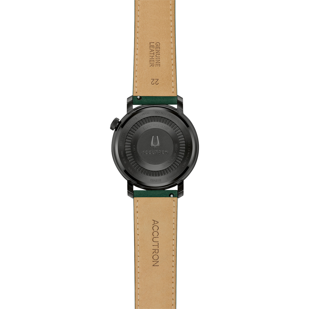 28A210 Herrenuhr Leder Grün Ø 43,5 mm