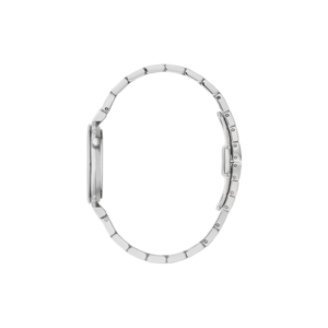 Horloge, zilveren band, zijaanzicht, elegant ontwerp, accessoire, mode, sieraden, metaal