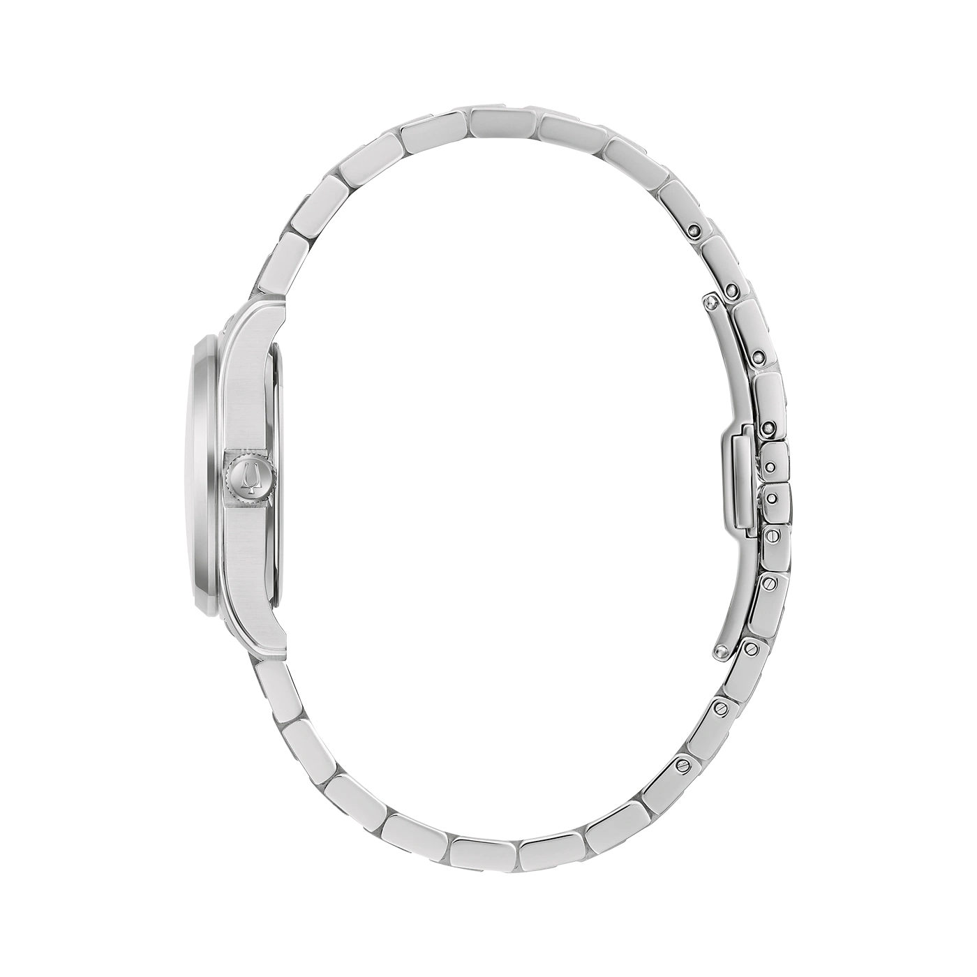 Zilveren horloge met band. Tijdwaarneming, metaal, accessoire, mode, polshorloge, elegant.