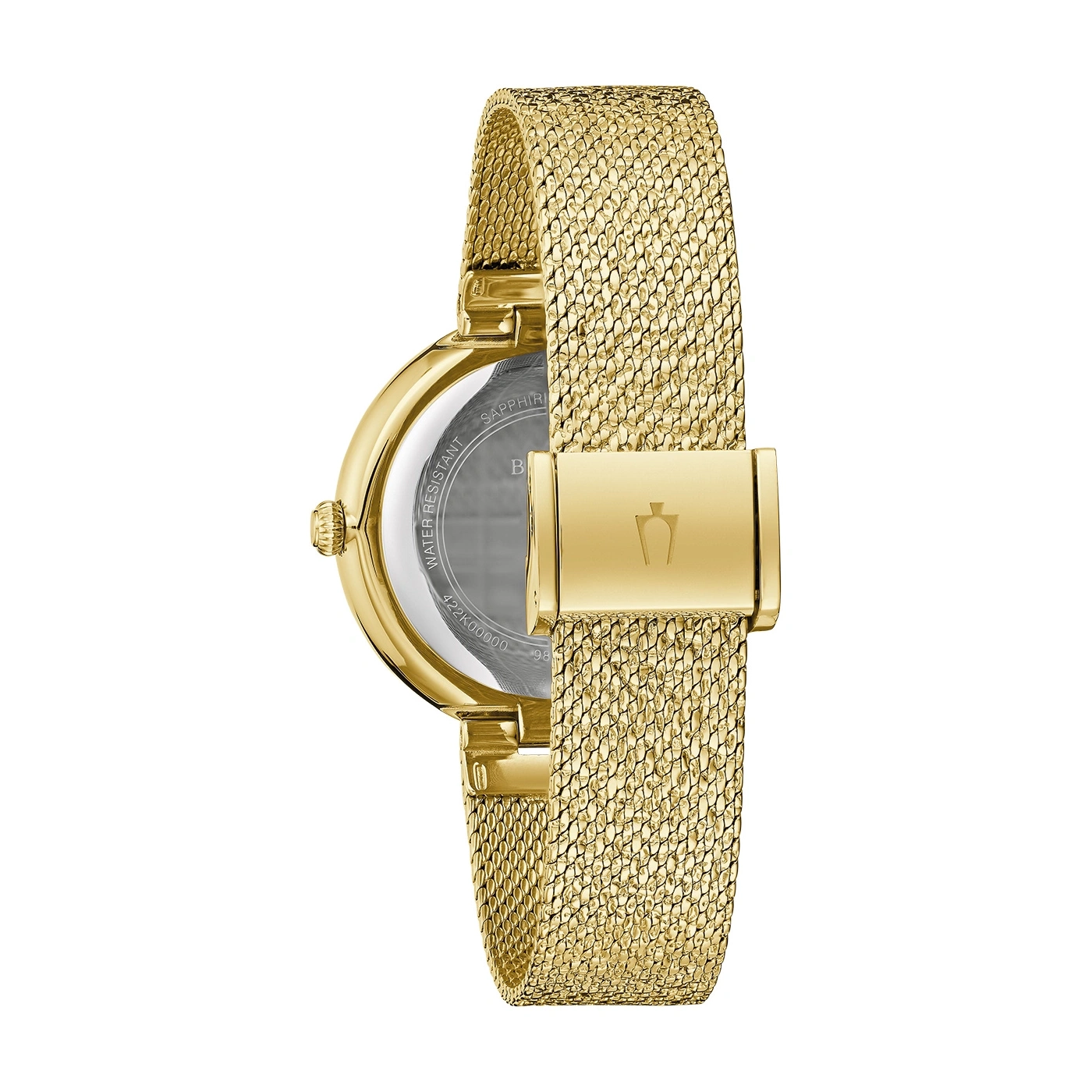 Gouden horloge met gouden band, close-up, detailopname, sieraden, elegant