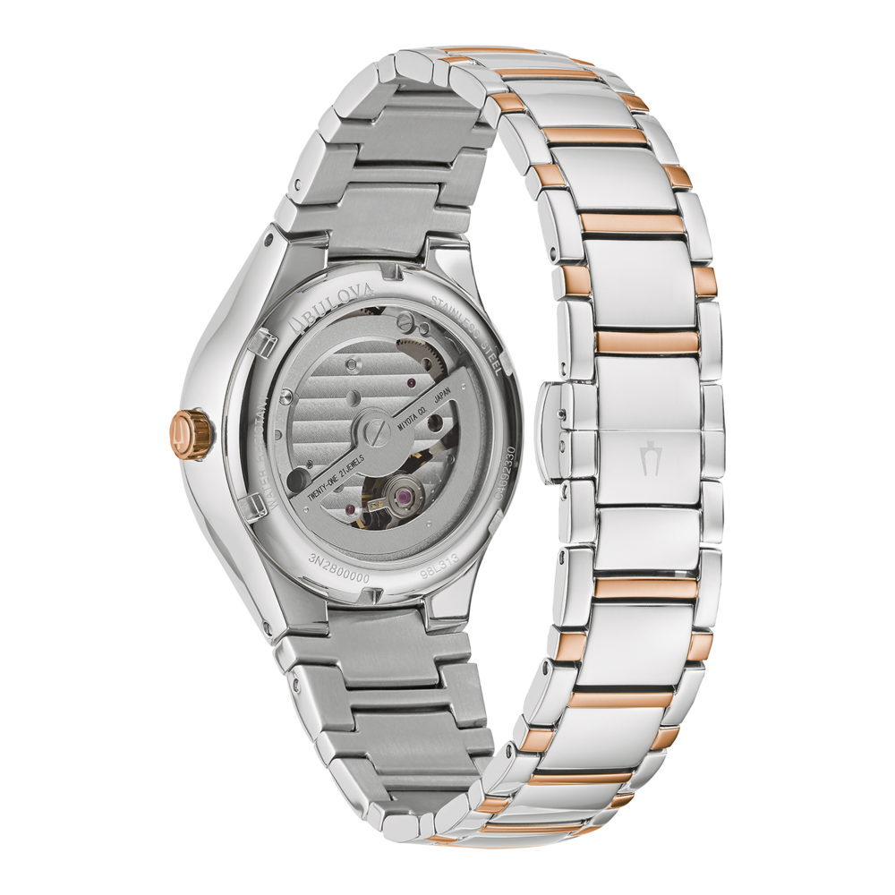 Bulova horloge, roestvrij staal, automatisch uurwerk, Miyota, 21 juwelen, 3N2800000, 98L313, C4692330