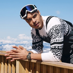 98A328 Herenhorloge met rubberen band (urethaan) zwart Ø 44 mm