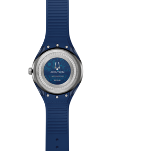 Blauw Accutron horloge met blauwe band, Limited Edition, 01:31:09, 000/100.