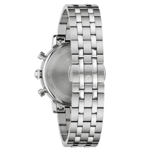 Horloge met metalen band, close-up, detailopname, zilverkleurig, glanzend, elegant