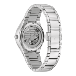 Bulova horloge, roestvrij staal, transparante wijzerplaat, Japans uurwerk, 21 juwelen, 96P247