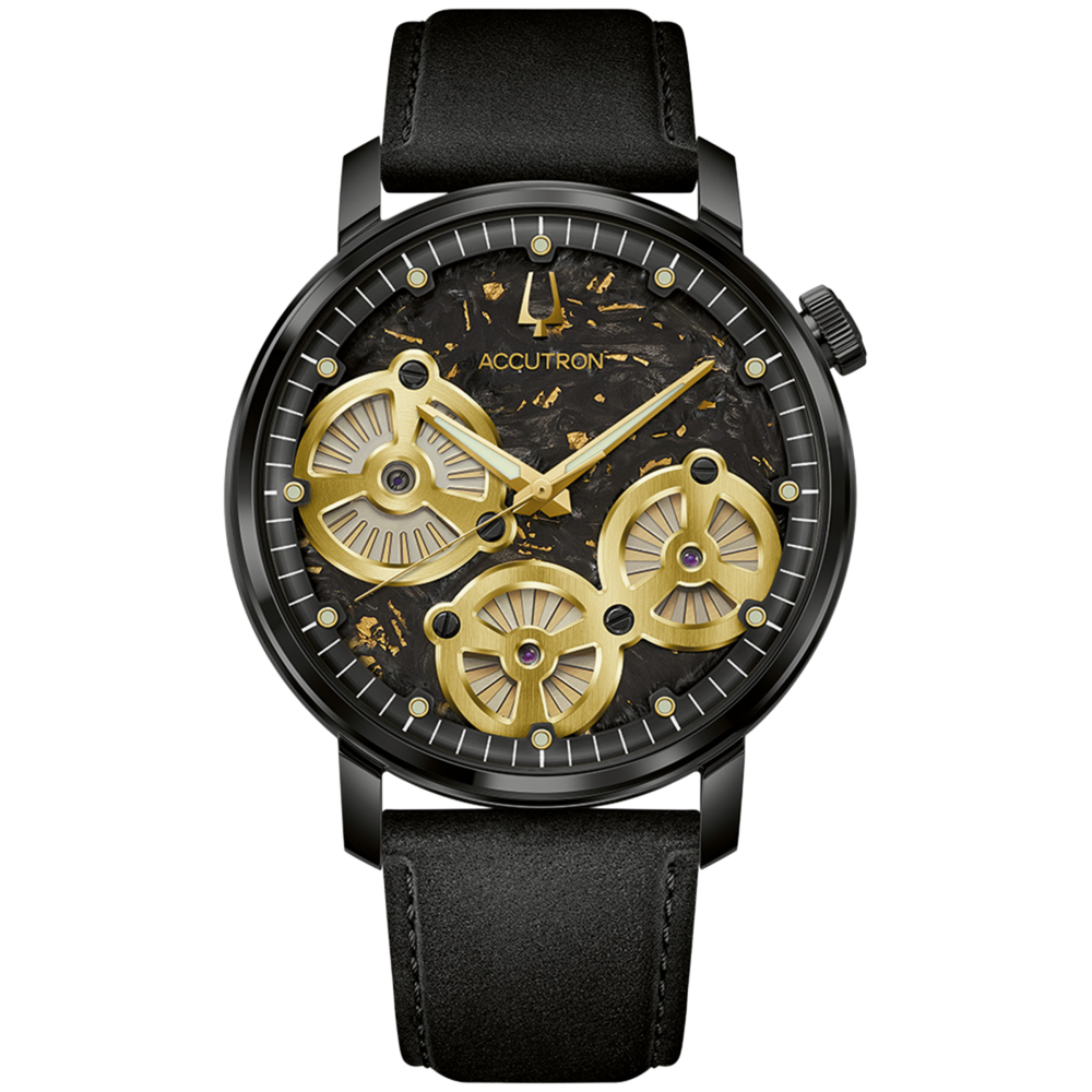 28A211 Herrenuhr Leder Grün Ø 43,5 mm