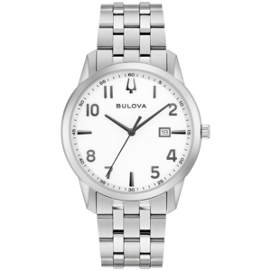 96B474 Herenhorloge roestvrij staal wit Ø 40 mm