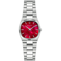 96L354 Damenuhr Edelstahl Rot Ø 25 mm