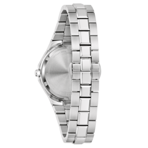 Zilveren horloge met metalen band, detailopname, close-up, glanzend, elegant