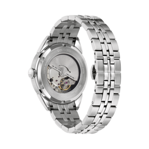 Bulova horloge, roestvrij staal, waterdicht, automatisch uurwerk, transparante wijzerplaat, armband