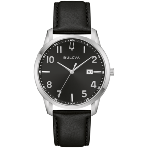 96B473 Herenhorloge leer zwart Ø 40 mm