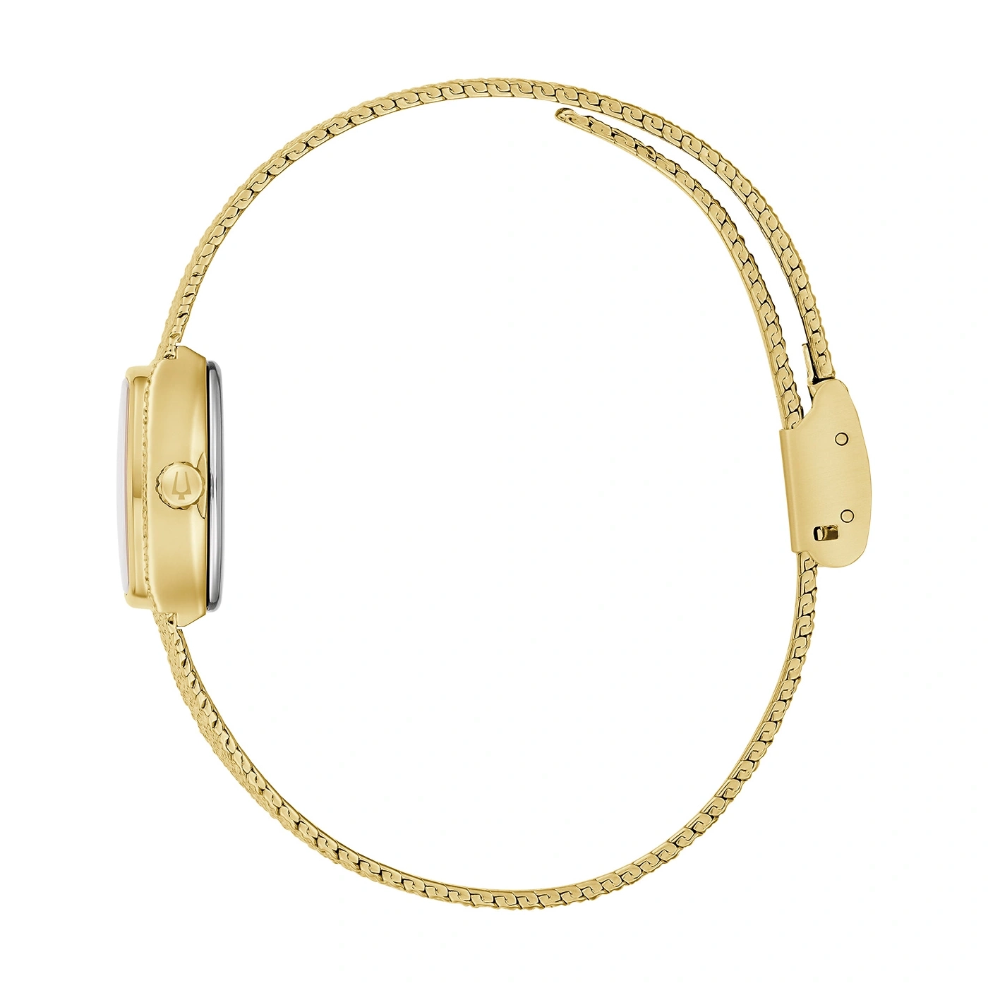 Gouden horloge, zijaanzicht, elegant ontwerp, sieraden, accessoire, mode, luxe, polshorloge