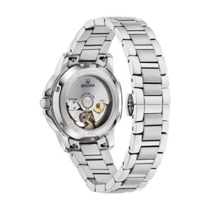 Bulova horloge, roestvrij staal, saffierglas, waterdicht tot 100m, Japans uurwerk, 24 juwelen.