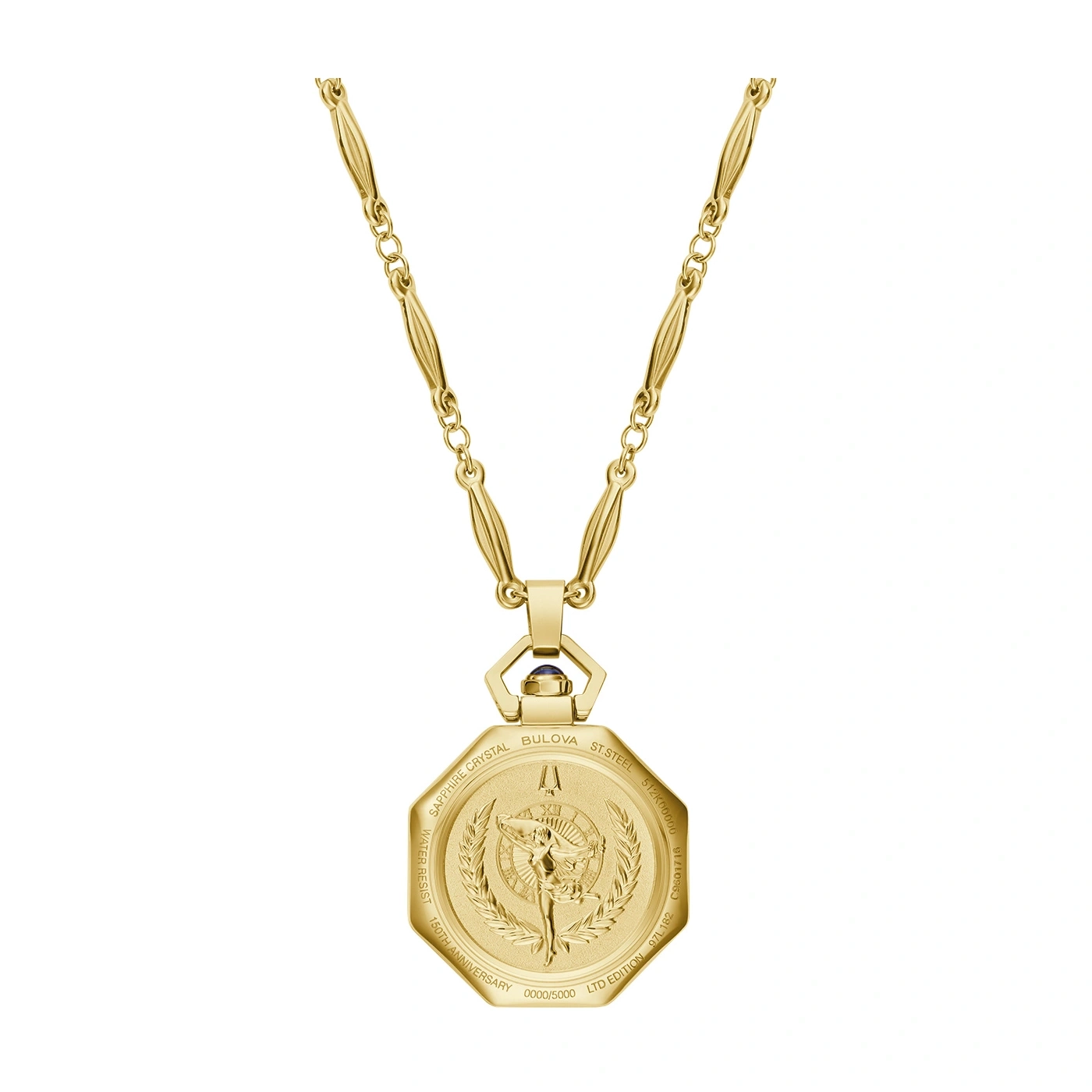 Gouden ketting met hanger, detailopname, sieraden, accessoire, mode, luxe, elegant
