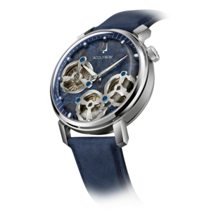 26A215 Herrenuhr Leder Blau Ø 43,5 mm