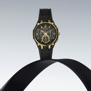 98A328 Herenhorloge met rubberen band (urethaan) zwart Ø 44 mm