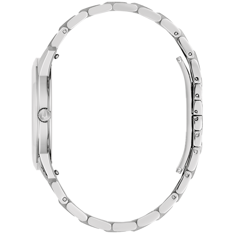 96B474 Herenhorloge roestvrij staal wit Ø 40 mm