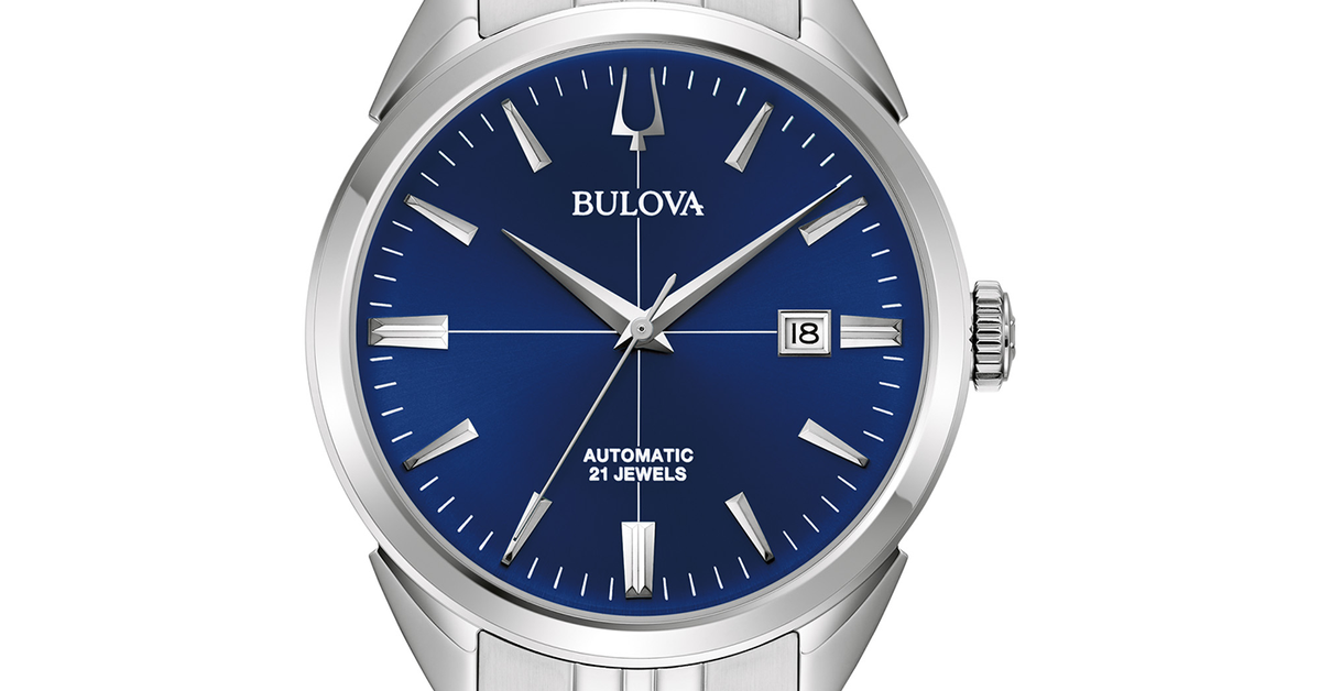 Herenhorloge roestvrij staal blauw Ø 41,5 mm 96B425 online bestellen