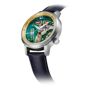 26A213 Herrenuhr Leder Grün Ø 39 mm