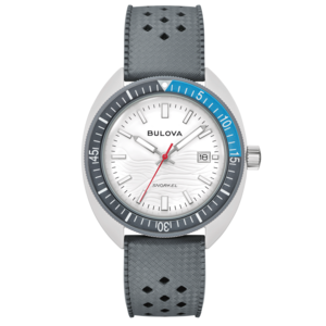 Bulova Snorkel horloge met grijze band en witte wijzerplaat