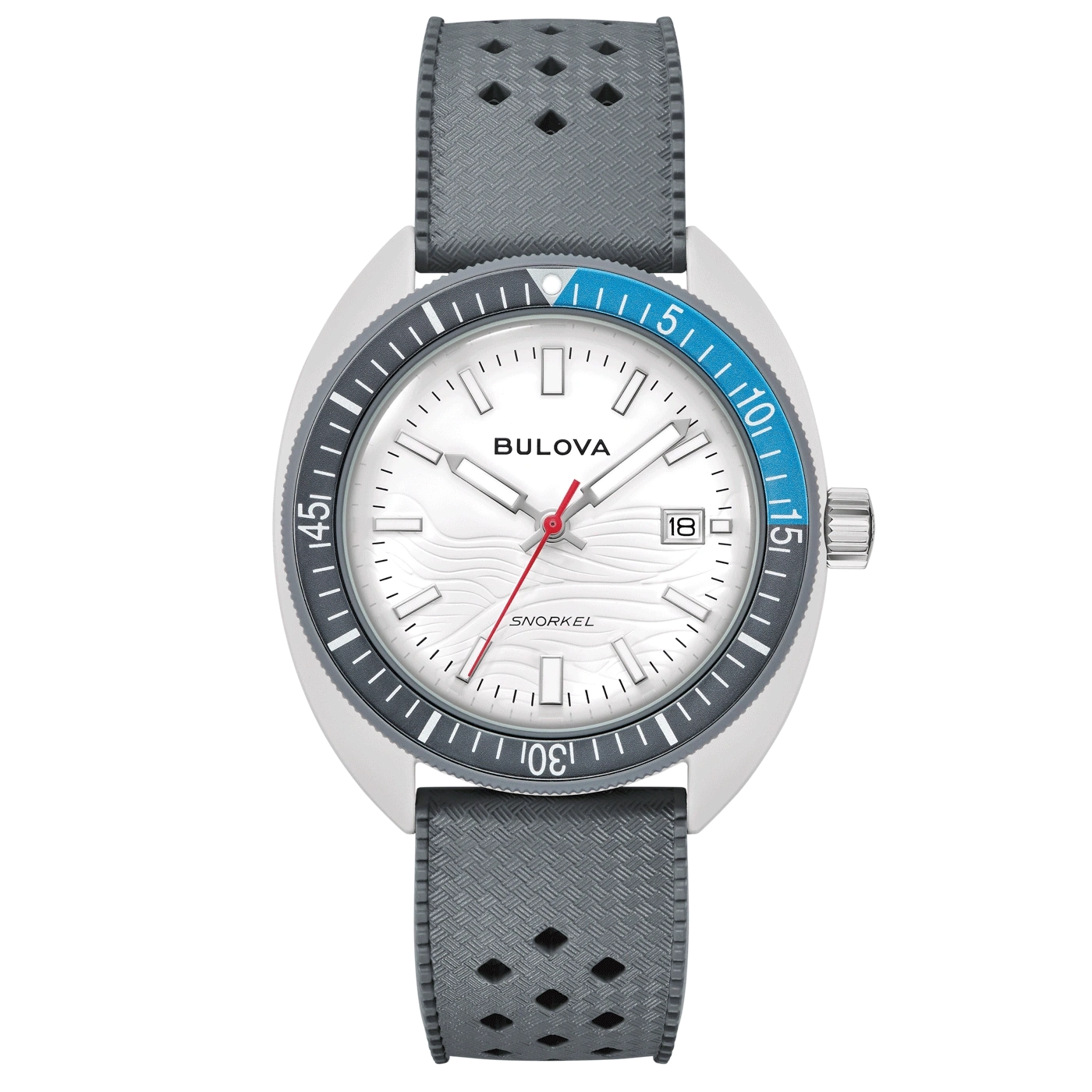 98B449 Herenhorloge rubber wit Ø 41 mm