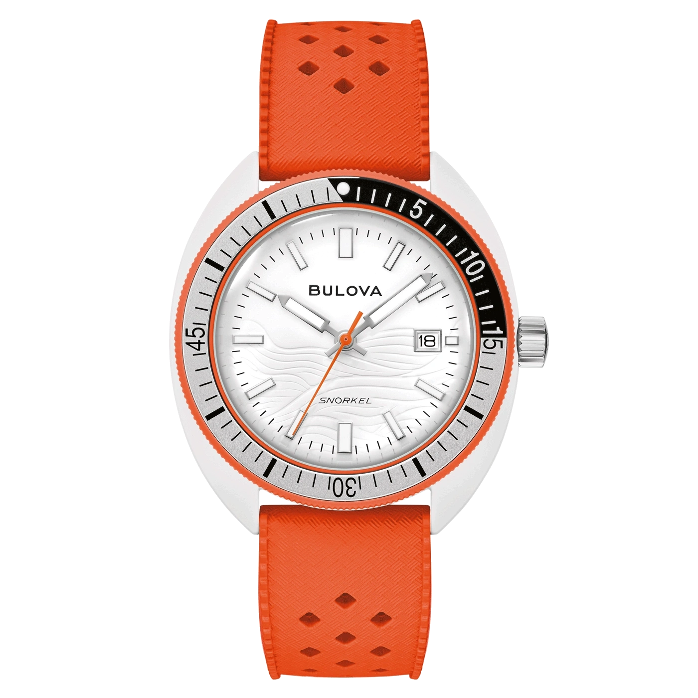 98B448 Herenhorloge rubber wit Ø 41 mm
