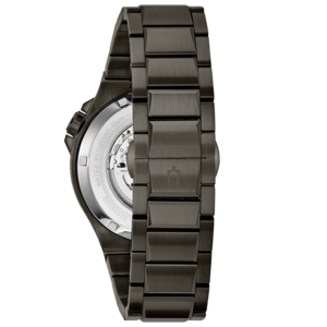 Zwarte horloge met metalen band, close-up, detail, elegant, modern, stijlvol
