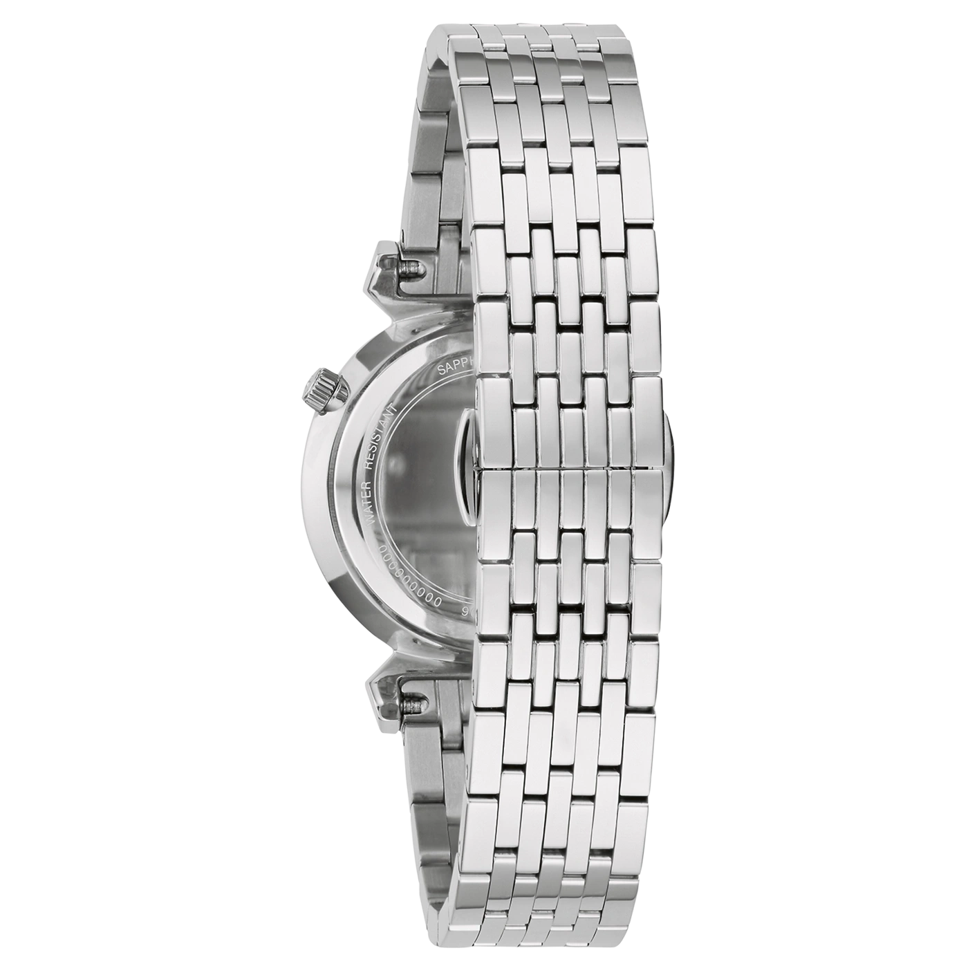Horloge met metalen band, detailopname, close-up, zilverkleurig, elegant, modern