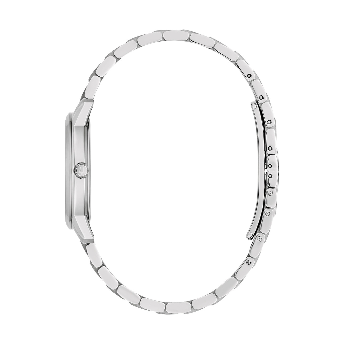 Horloge, zilveren band, zijaanzicht, elegant ontwerp, accessoire, mode, tijdmeting, metaal