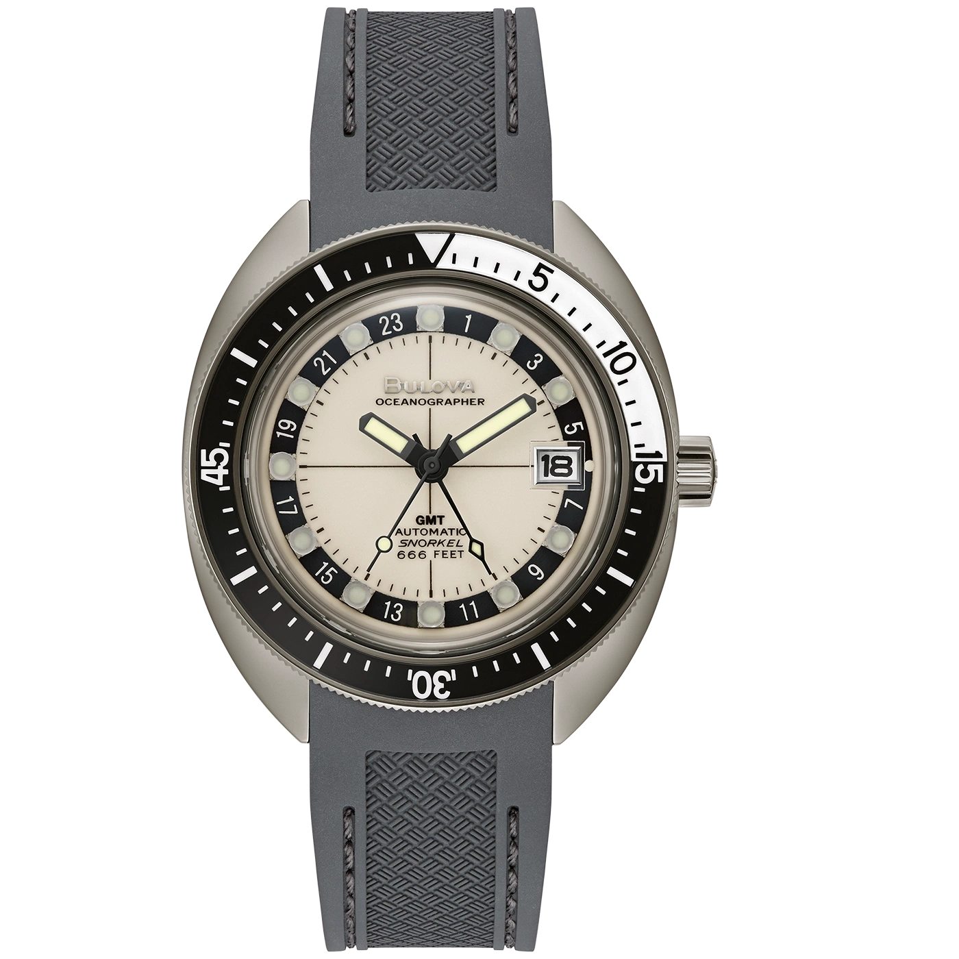 98B407 Herenhorloges  Siliconen wit Ø 41 mm