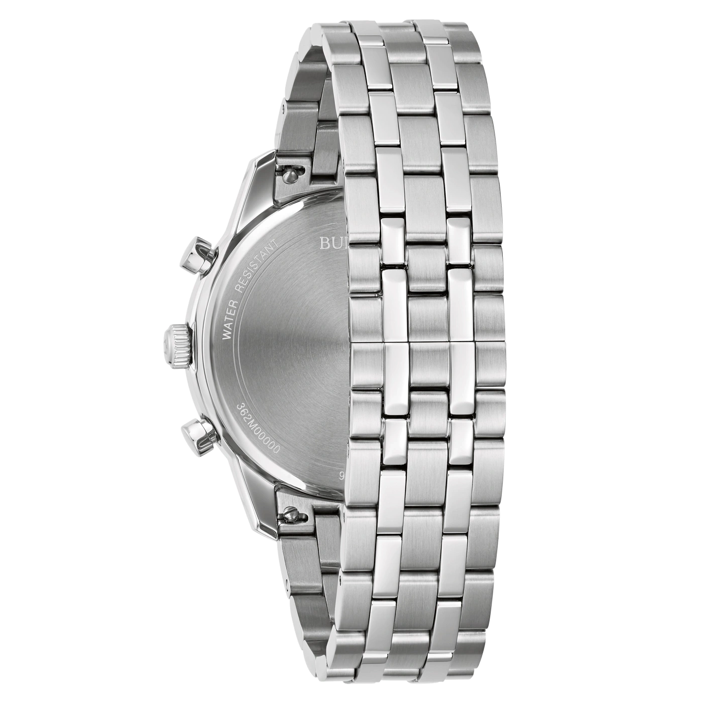 Horloge, metalen band, zilver, waterdicht, chronograaf, Bulova, 362M00000