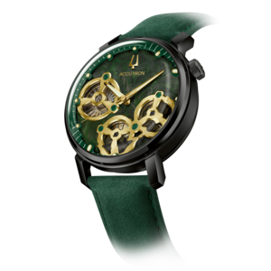 28A210 Herrenuhr Leder Grün Ø 43,5 mm