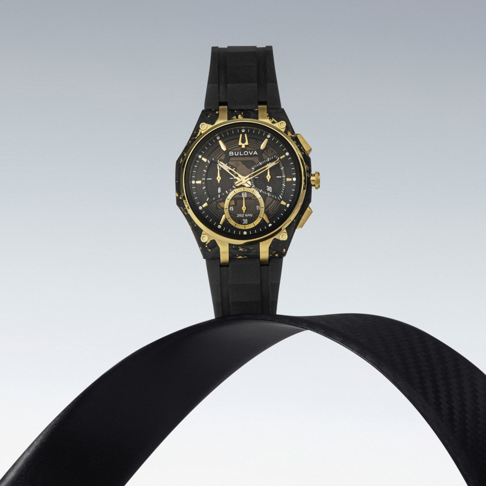 98A328 Herenhorloge met rubberen band (urethaan) zwart Ø 44 mm