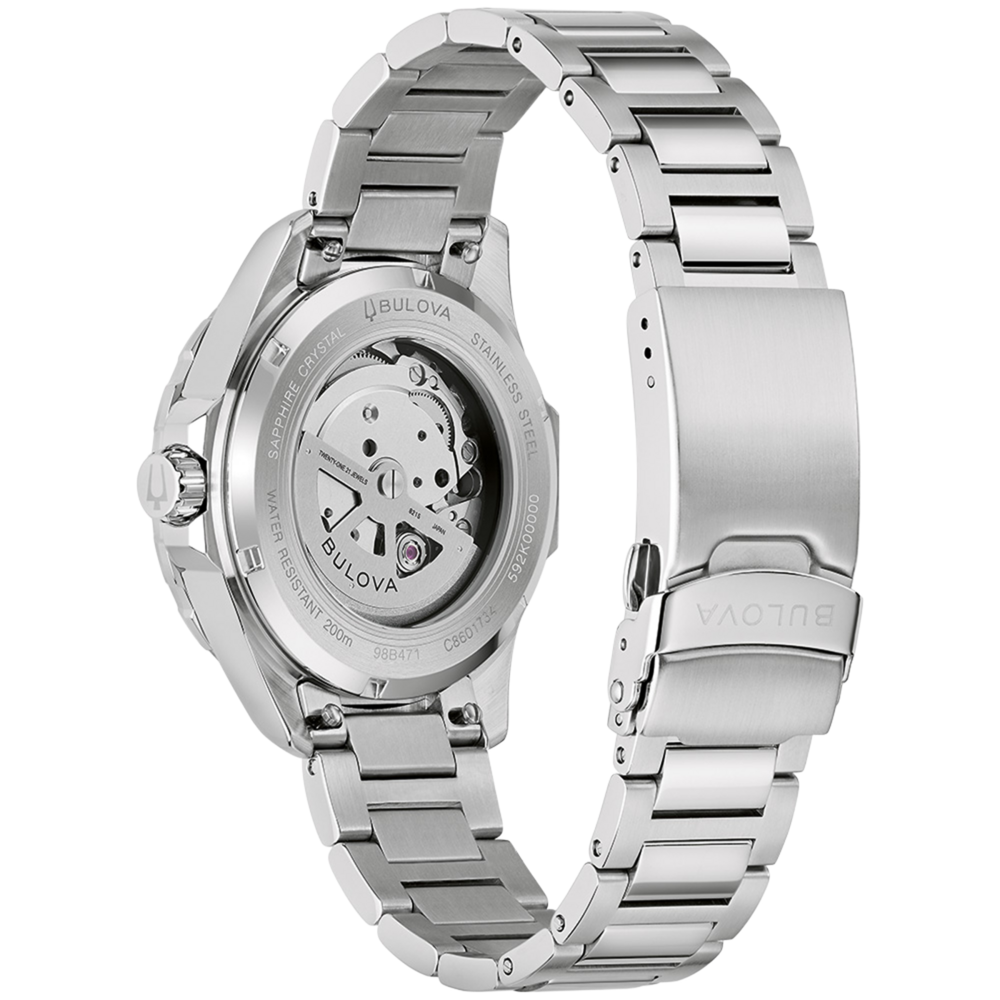 98B471 Herrenuhr Edelstahl Grün Ø 41 mm