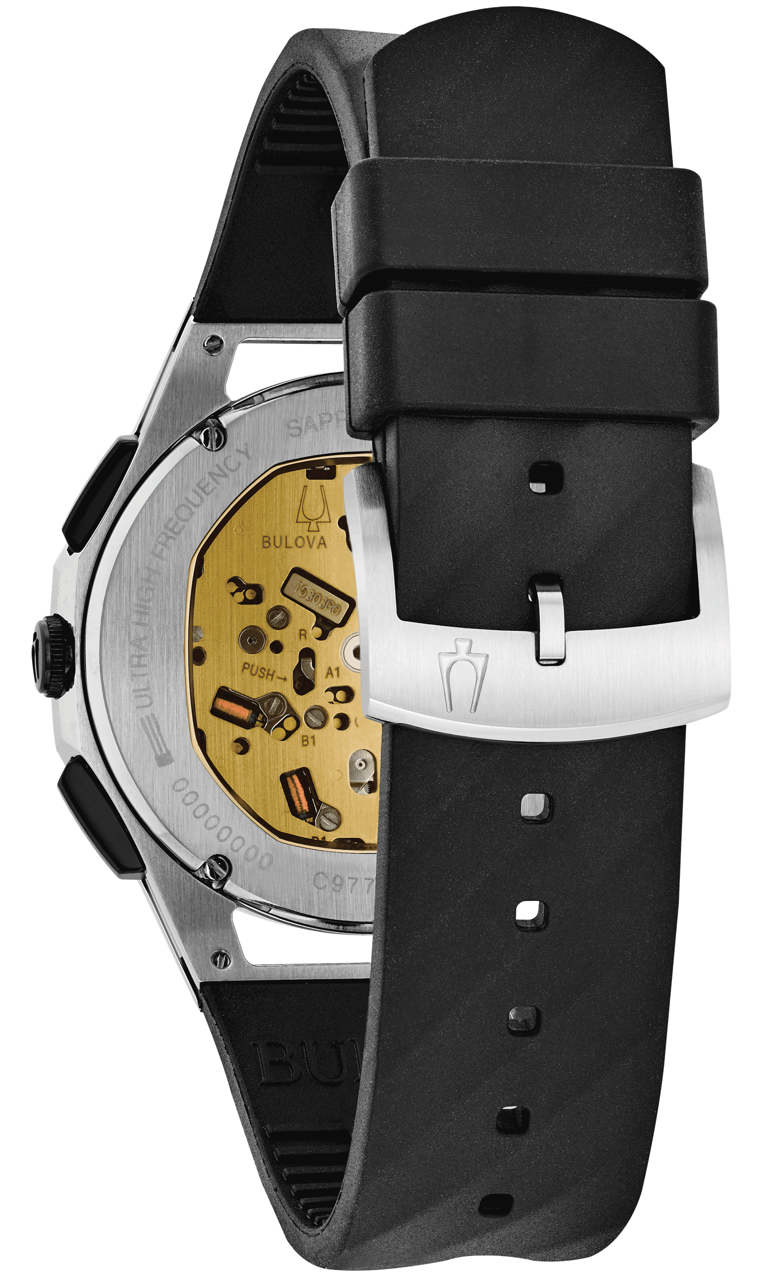 Heren Accessoires voor voor Horloges voor Bulova Rubber Herenchronograaf 98a161 in het Grijs voor heren 